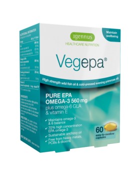 Συμπλήρωμα διατροφής Ωμέγα 3, Ωμέγα 6 EPA 70% - Vegepa E-EPA 70 Igennus soft gels