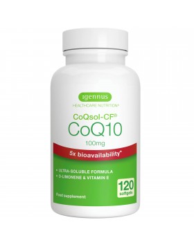 Συνένζυμο Q10 CoQ10 100mg-High Absorption with Vitamin E&D 120softgels Igennus